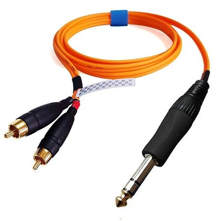 Cabo RCA x P10 Stereo Curto - Áudio para locação