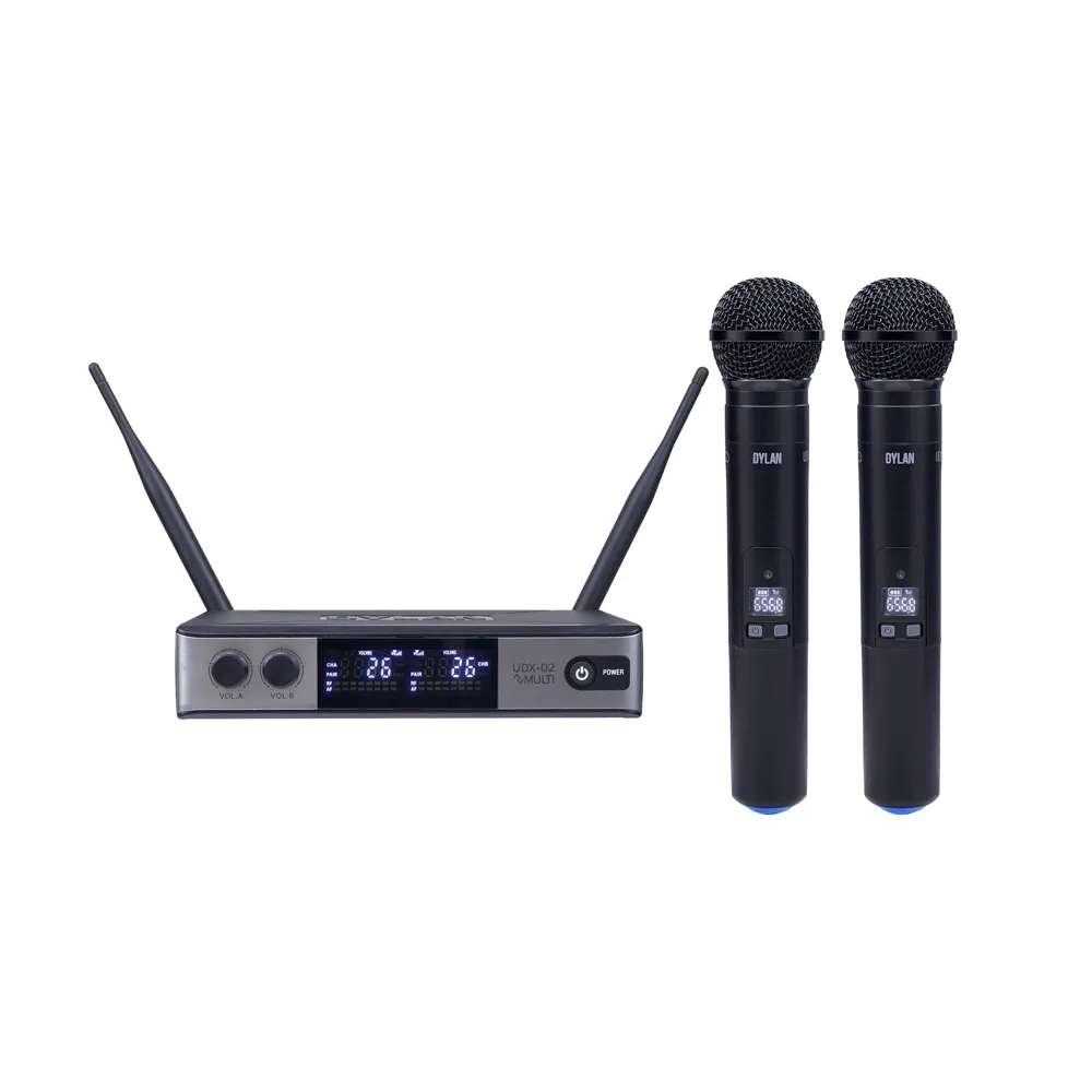 Microfone Sem Fio Dylan UDX-02 Analogico (par) - Áudio para locação
