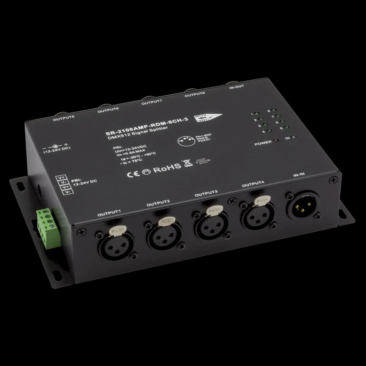 Multi 8 Vias DMX 50m - Iluminação para locação