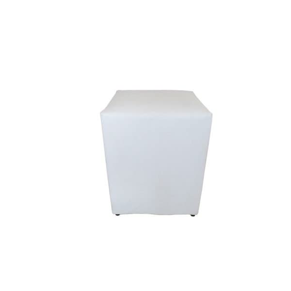 Pufe Quadrado Branco 35x35cm