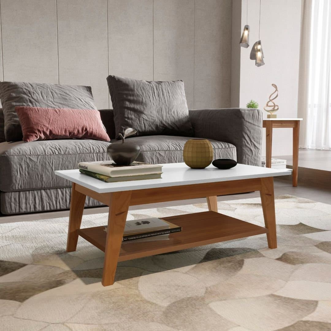 Mesa Centro Madeira Branca