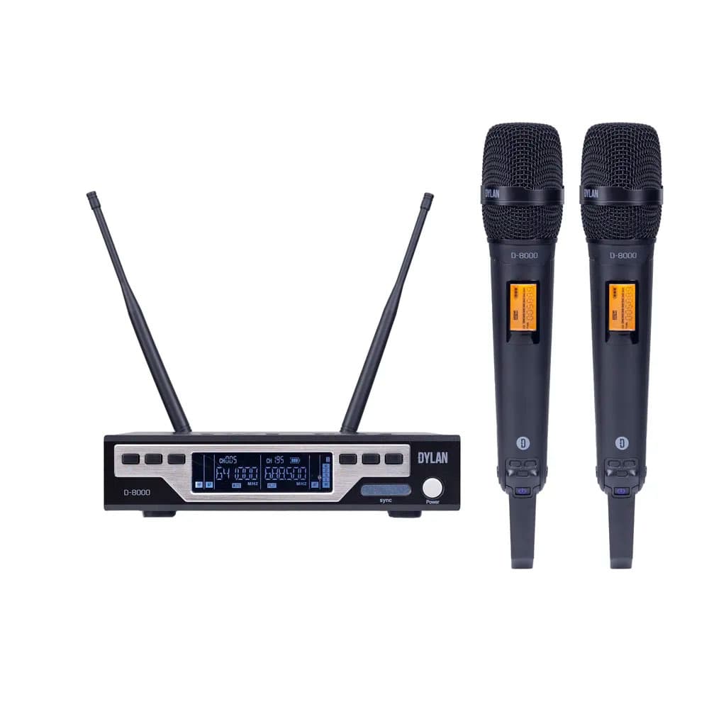Microfone Sem Fio Bastao Dylan D-8000S Digital (par) - Áudio para locação